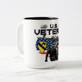 U.S. VETERAN - The First Team Mug Zweifarbige Tasse (Vorderseite Links)