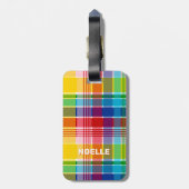 U.S. Virgin Islands Flag, Madras Gepäckanhänger (Rückseite vertikal)