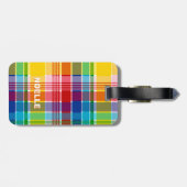 U.S. Virgin Islands Flag, Madras Gepäckanhänger (Rückseite horizontal)