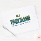 U.S. Virgin Islands Ovaler Aufkleber (Umschlag)