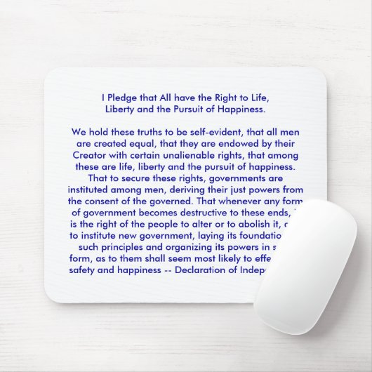 !!! U schaffen Unabhängigkeitserklärung Mousepad (Mit Mouse)