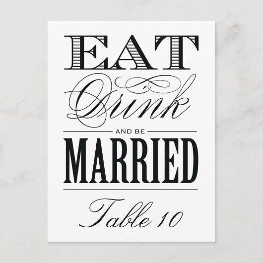 U. SEIEN SIE VERHEIRATETE %PIPE% TISCHNUMMER (Vorderseite)