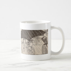 U steht für Regenschirm Kaffeetasse
