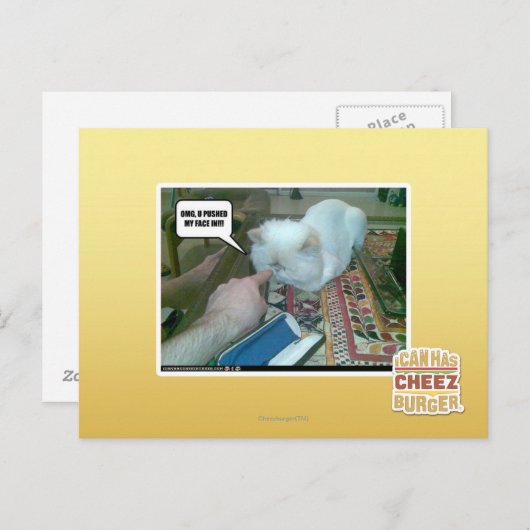 U stieß mir ins Gesicht! Postkarte (Vorne/Hinten)