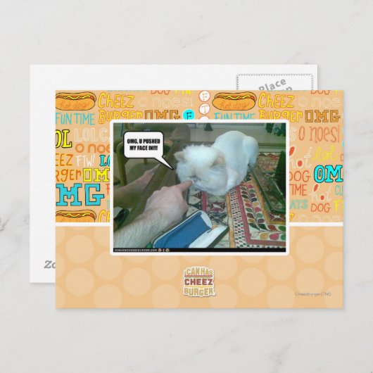 U stieß mir ins Gesicht! Postkarte (Vorne/Hinten)