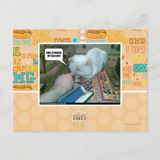 U stieß mir ins Gesicht! Postkarte (Vorderseite)