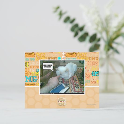 U stieß mir ins Gesicht! Postkarte (Stehend Vorderseite)