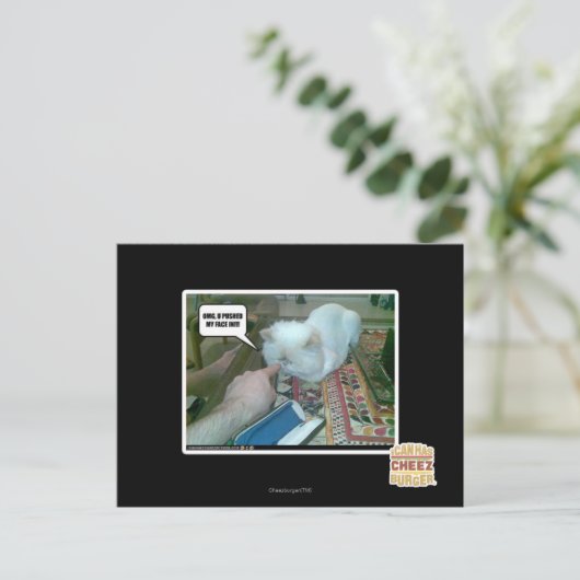 U stieß mir ins Gesicht! Postkarte (Stehend Vorderseite)