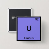 U - Symbol für Uranus - T-Shirt für die Funny Chem Button (Vorne & Hinten)