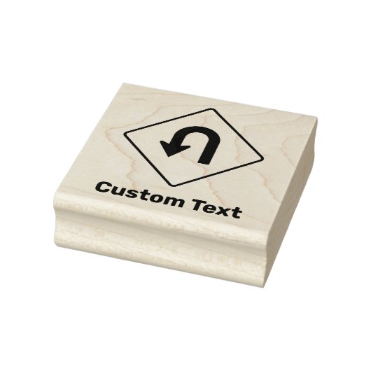 U-Turn-Sign Gummistempel (Stempel)