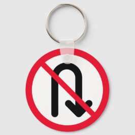 U Turn verboten | Schlüsselanhänger für Metallzirk