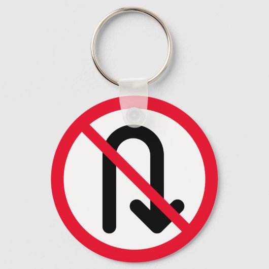 U Turn verboten | Schlüsselanhänger für Metallzirk (Vorderseite)