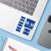 U=U HIV Nicht nachweisbare Gleichheit unübertragba Aufkleber (Laptop mit iPhone)