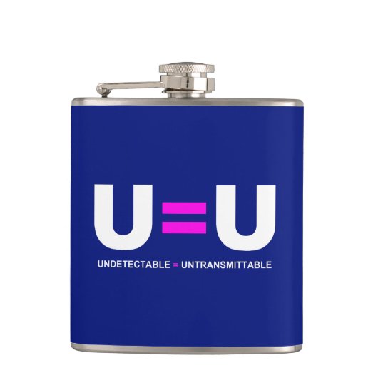 U=U HIV Nicht nachweisbare Gleichheit unübertragba Flachmann (Vorderseite)