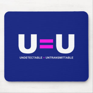 U=U HIV Nicht nachweisbare Gleichheit unübertragba Mousepad