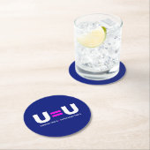 U=U HIV Nicht nachweisbare Gleichheit unübertragba Runder Pappuntersetzer (Vor Ort)