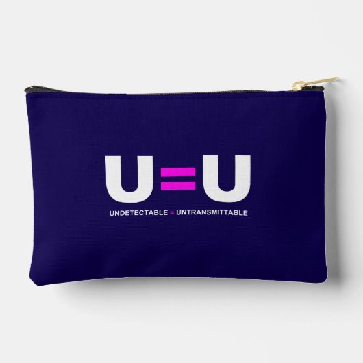 U=U HIV Undetectable Equals Untransmittable Zubehörtasche (Rückseite)