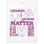 U und I Matter - ASL Empowerment Design Klemmbrett (Rückseite)