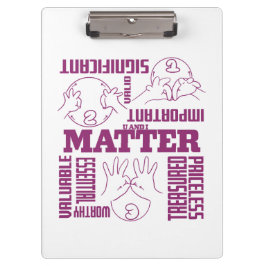U und I Matter - ASL Empowerment Design Klemmbrett