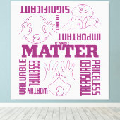 U und I Matter - ASL Empowerment Design Leinwanddruck (Insitu (Holzboden))