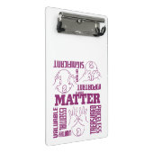 U und I Matter - ASL Empowerment Design Mini Klemmbrett (Schrägansicht)