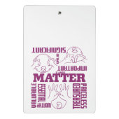 U und I Matter - ASL Empowerment Design Mini Klemmbrett (Rückseite)