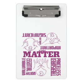 U und I Matter - ASL Empowerment Design Mini Klemmbrett