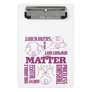 U und I Matter - ASL Empowerment Design Mini Klemmbrett