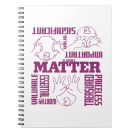 U und I Matter - ASL Empowerment Design Notizblock