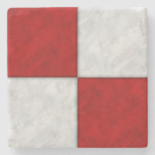 U Uniform Wasserfarbe-Nautik-Signal-Schifffahrtsfl Steinuntersetzer