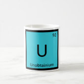 U - Unobtainium Chemie-Periodensystem-Symbol Kaffeetasse (Mittel)