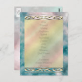 U wählt Farbe/ Lebensumwandelnde Worte der Meditat Postkarte (Vorne/Hinten)