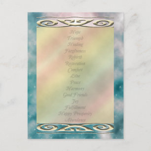 U wählt Farbe/ Lebensumwandelnde Worte der Meditat Postkarte