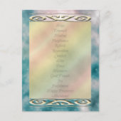 U wählt Farbe/ Lebensumwandelnde Worte der Meditat Postkarte (Vorderseite)