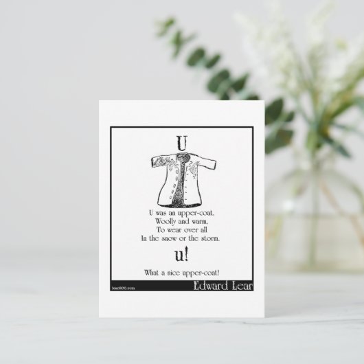 U war ein Obermantel Postkarte (Stehend Vorderseite)