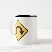 U-Wendezeichen-Tasse Zweifarbige Tasse (Vorderseite Links)