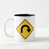 U-Wendezeichen-Tasse Zweifarbige Tasse (Links)