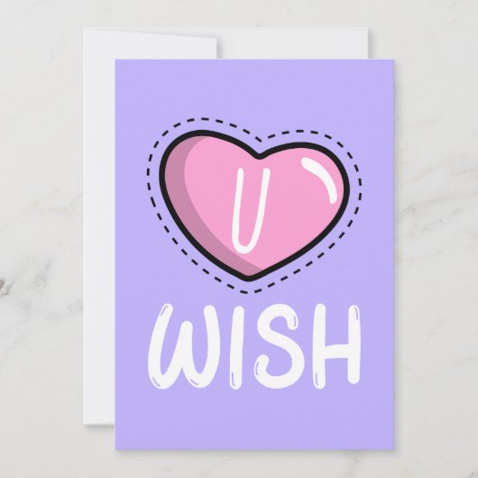 U Wish Valentine's Card Feiertagskarte (Vorderseite)