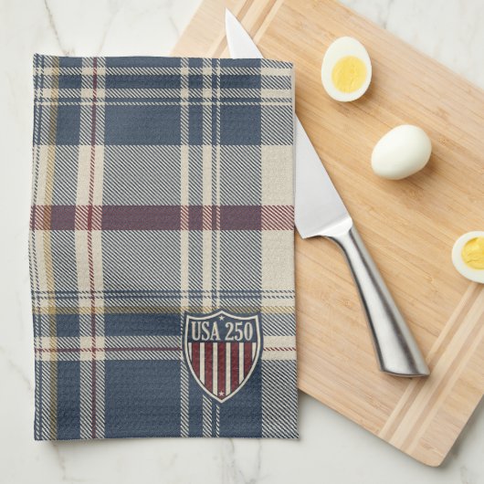 UA 250 American Plaid Shield Motif ID1301 Geschirrtuch (Viertel Falte)