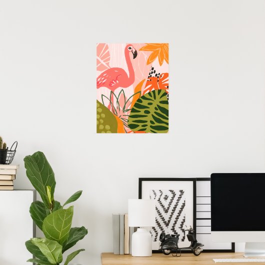 UA Jungle Flamingo II Poster (Heimbüro)