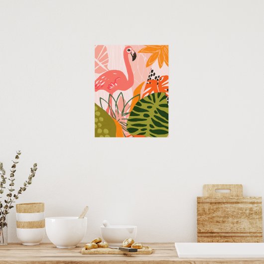 UA Jungle Flamingo II Poster (Küche)