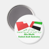UAE & Abu Dhabi Flag Tiles Magnet (Vorderseite/Rückseite)