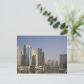 UAE, Dubai. Marina Türme mit Booten vor Anker. Postkarte (Stehend Vorderseite)