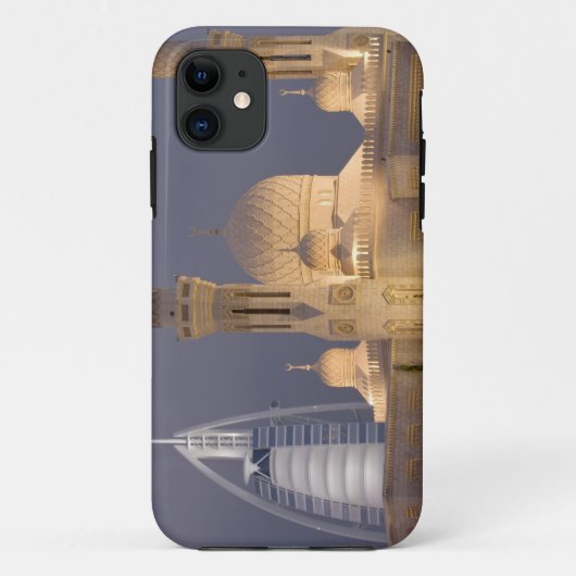 UAE, Dubai. Moschee im Abend mit Burj al Arab Case-Mate iPhone Hülle (Rückseite)