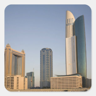 UAE, Dubai. Park Place Tower und andere Quadratischer Aufkleber