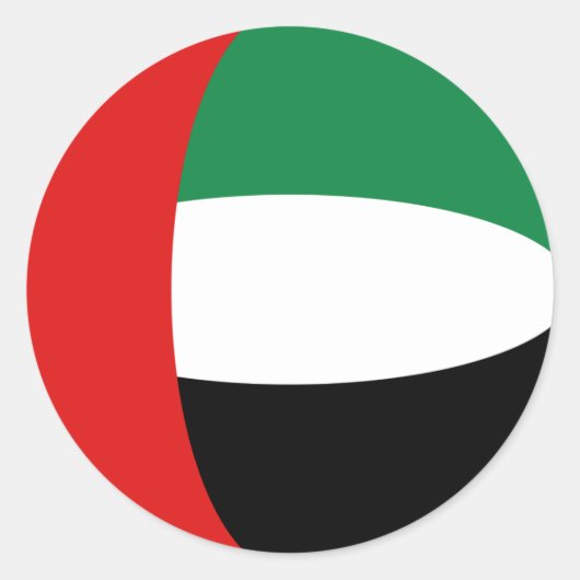 UAE Fisheye Flag Sticker (Vorderseite)