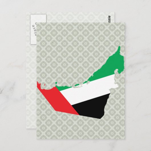 Uae Flag Karte (Vorne/Hinten)