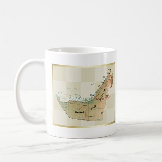 UAE Flag + Map-Tasse Kaffeetasse (Links)