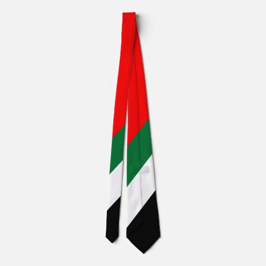 UAE Flag Men Necktie Krawatte (Rückseite)