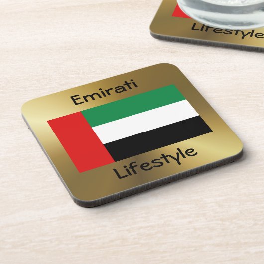 UAE-Flag+Text-Untersetzer Untersetzer (Linke Seite)